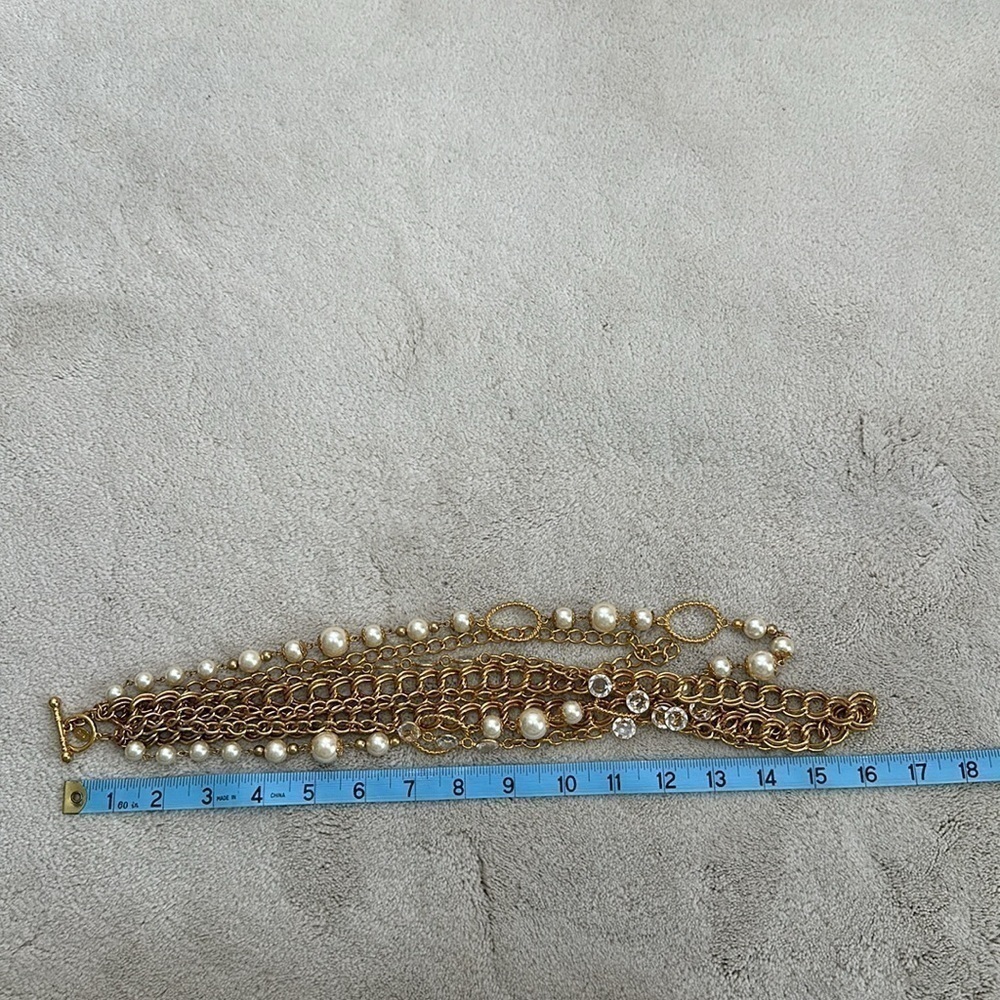 Joan Rivers Classics Signed Faux Pearl & Gold Tone Layered 4-in-1 Necklace NIB - Picture 6 of 8